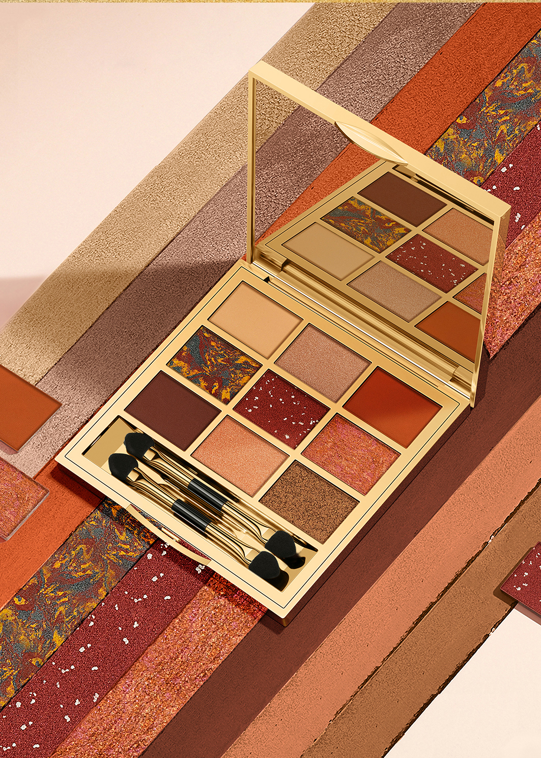 Makeup replacement processing | nine color eyeshadow tray OEM pearlescent glitter eyeshadow replacement processing plant