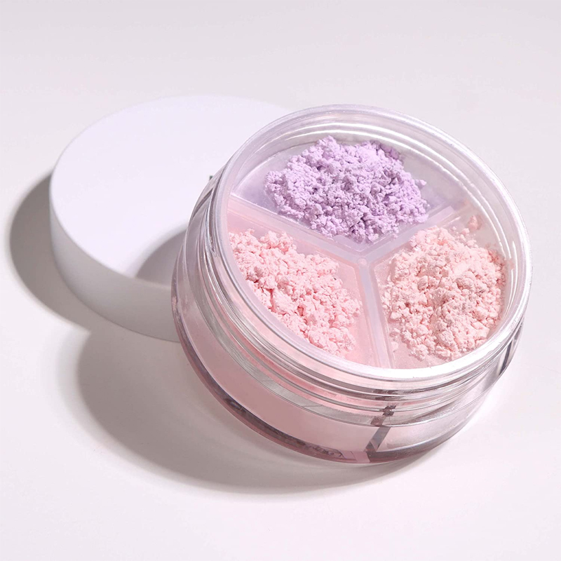 Makeup manufacturers | Three Dispersion Powder Setting Powder Makeup oem processing durable oil control waterproof concealer powder makeup processing manufacturers