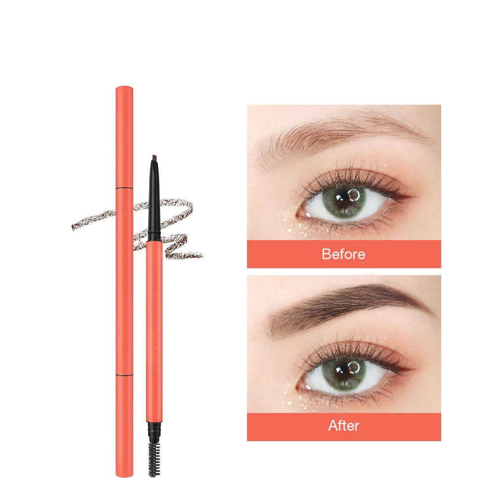 Makeup OEM | Double-ended eyebrow pencil OEM manufacturer, eyebrow pencil with brush processing factory