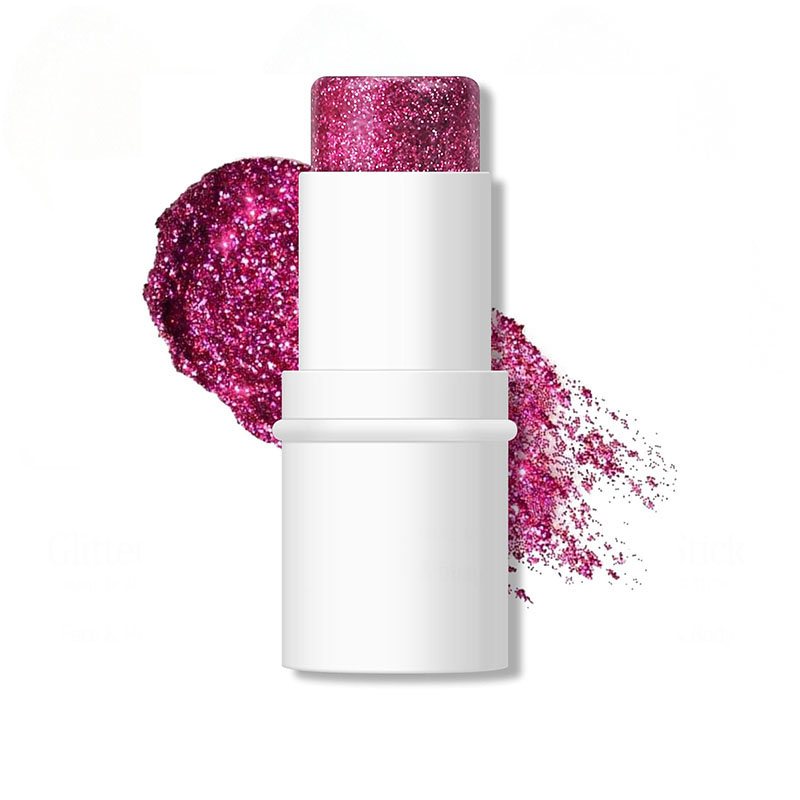 Makeup eye shadow glitter stick processing