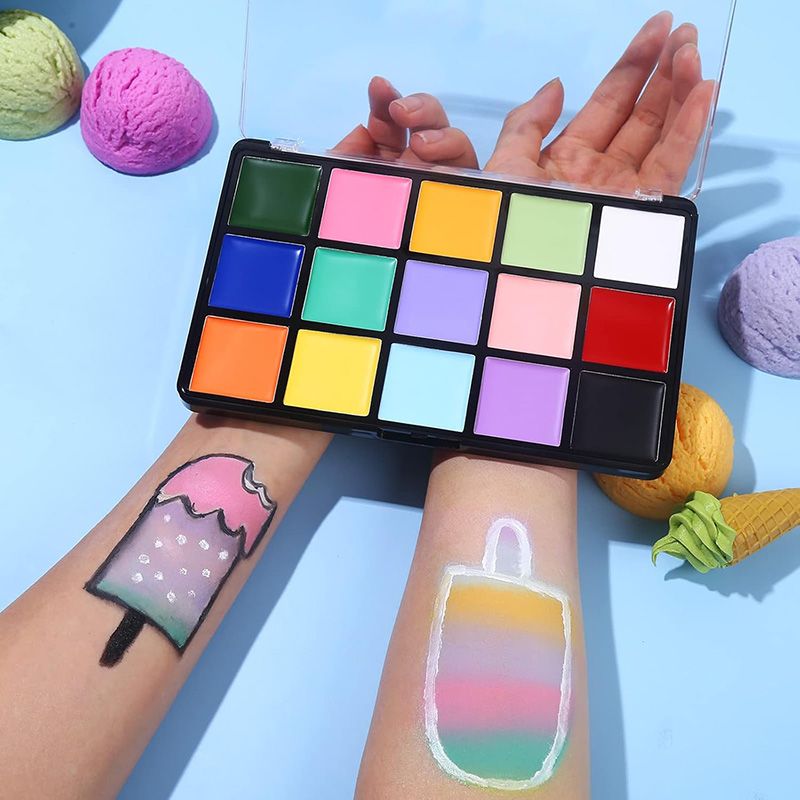 15-Color Body Painting Makeup Palette Set OEM factory