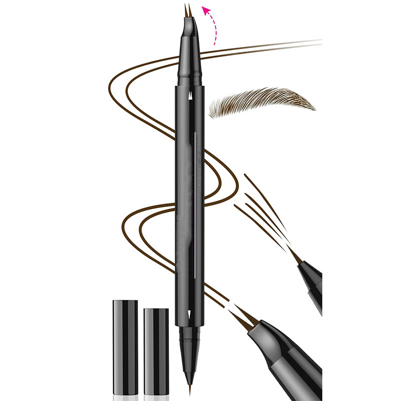2-in-1 eyeliner OEM factory Two-pronged elbow eyebrow pencil ODM manufacturer