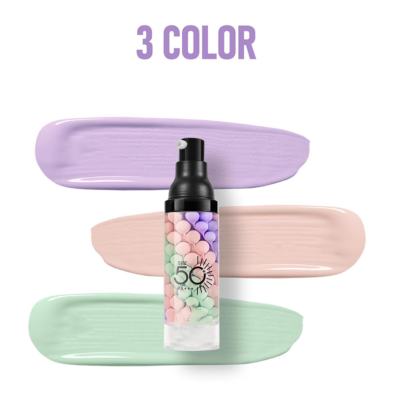 SPF50+ sunscreen primer OEM manufacturer Tricolor primer ODM factory