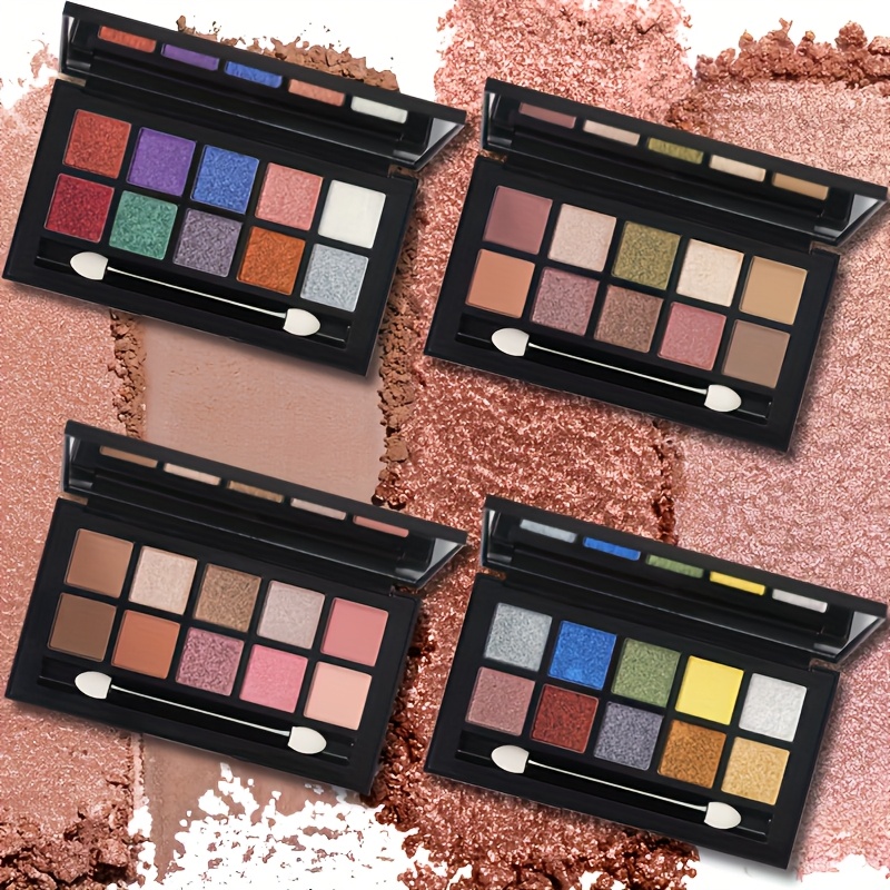 10 Color Glitter Eyeshadow OEM Factory