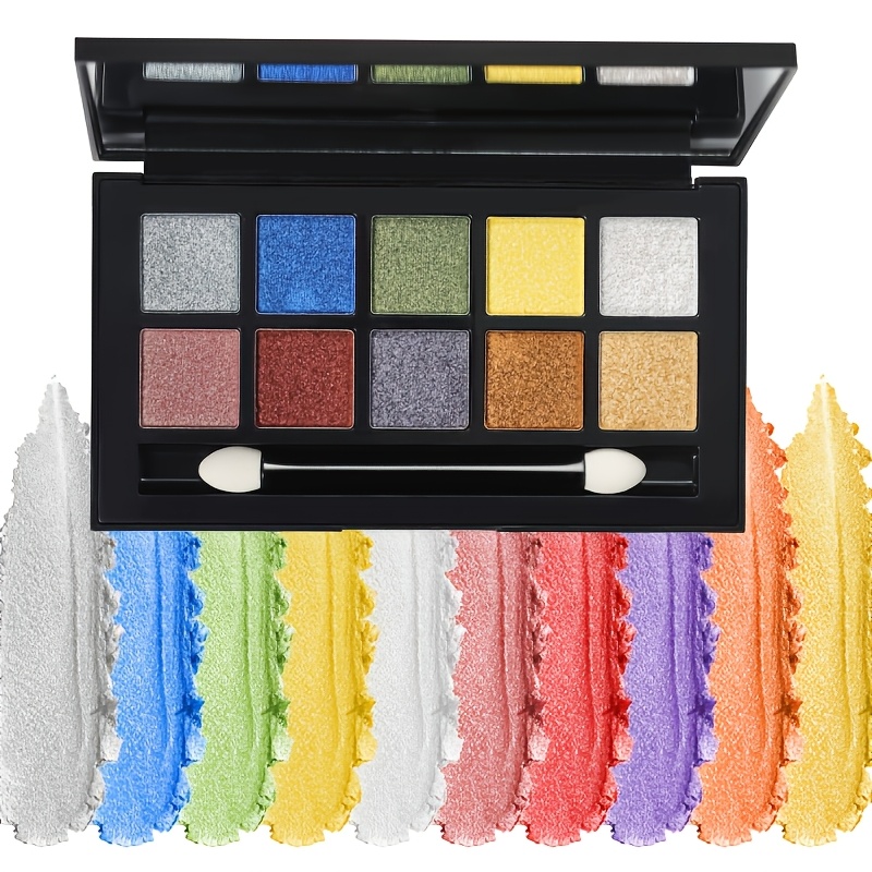 10 Color Glitter Eyeshadow OEM Factory