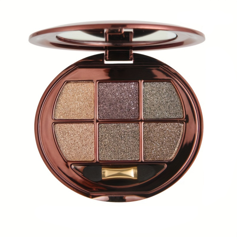  Customized makeup factory | 6-color glitter eyeshadow palette processing 6-color eyeshadow palette OEM manufacturer