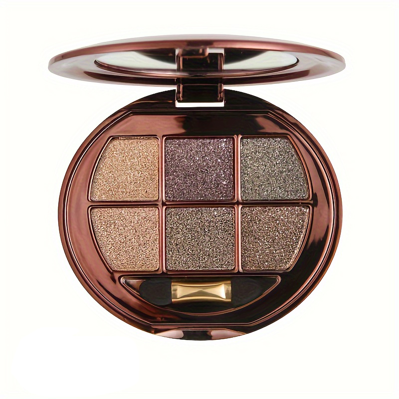  Customized makeup factory | 6-color glitter eyeshadow palette processing 6-color eyeshadow palette OEM manufacturer