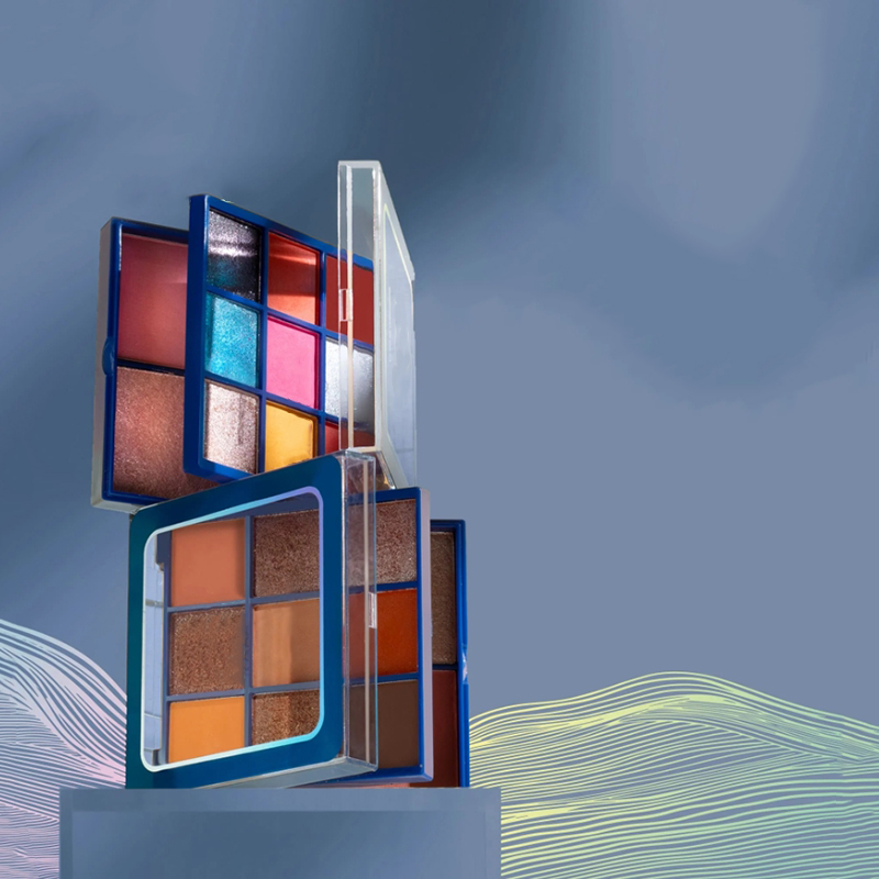 Makeup processing factory | Nine-color eyeshadow palette processing factory Nine-color eyeshadow palette OEM processing