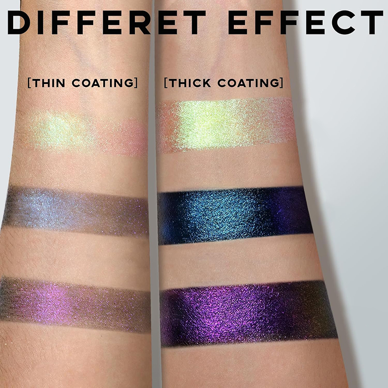 Black and Blue Smoky Glitter Eyeshadow and Lipstick OEM Factory